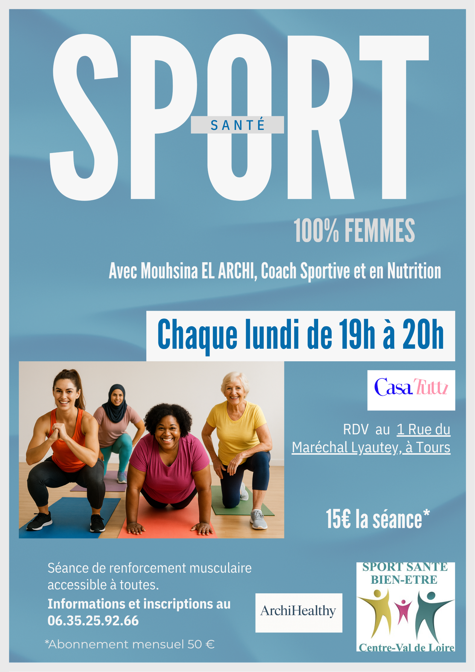 Séance du lundi sport santé 100% Femmes